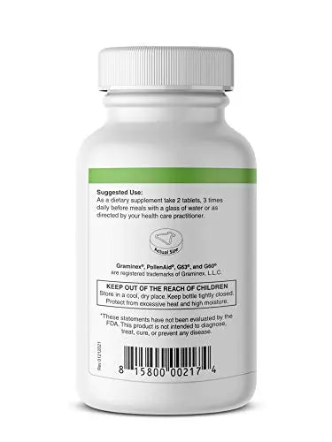 Graminex PollenAid Prostate Supplement: All Natural Prostate Support for Bladder Control & Urinary Tract Health, Rye Pollen Extract Made in USA, 200 Tablets (Pack of 2) GraminexAu supplements