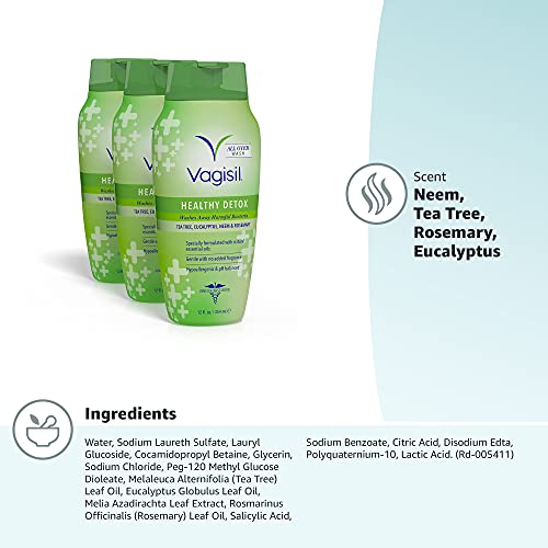 Vagisil Feminine Wash for Intimate Area Hygiene, Healthy Detox, All Over Body Wash for Women VagisilAu supplements