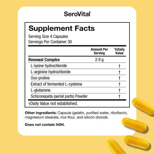 Sero-Vital Renewal Complex - Reverse The Signs of Aging - Clinically Tested to Increase Human Growth SerovitalAu supplements