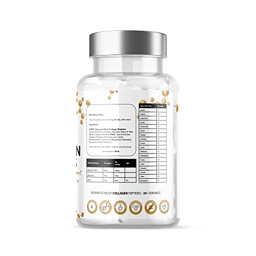 Pure Collagen Supplements Capsules Grass Fed Advanced Multi Collagen Peptides K GEN rejuvenation nutritionAu supplements
