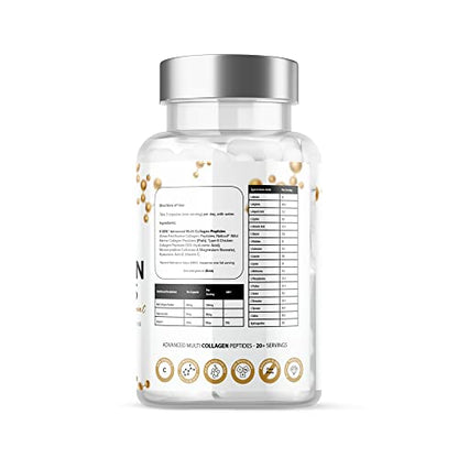 Pure Collagen Supplements Capsules Grass Fed Advanced Multi Collagen Peptides K GEN rejuvenation nutritionUS supplements