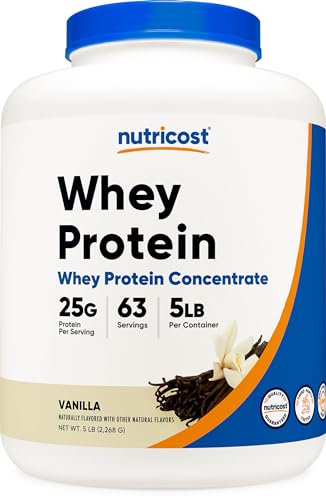 Nutricost Whey Protein Supplement Powder, Vanilla, 5 pounds NutricostUS supplements
