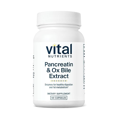 Vital Nutrients Pancreatin and Ox Bile Extract | Natural Digestive Enzyme Vital NutrientsAu supplements