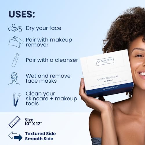 Clean Skin Club Clean Towels XL, Dermatologist Approved, 100% USDA CLEAN SKIN CLUBUS supplements