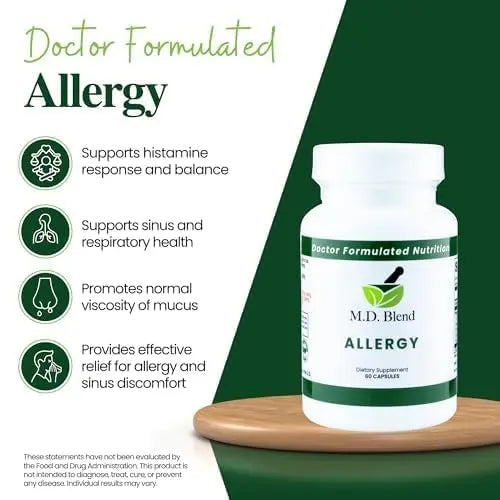 M.D. Blend Nature’s Biotic & Allergy Expert Bundle for Immune Support, Seasonal Allergy Relief, Respiratory Wellness, Quercetin and Bromelain, NAC Nettle Root Vitamins & Minerals Plant-Based Capsules M.D. Blendnz supplements