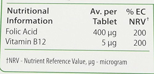 Vitabiotics Ultra Folic Acid Tablets 400 mcg Vitamin B9 with Vitamin B12-60 Tablets Vitabiotics UltraUS supplements