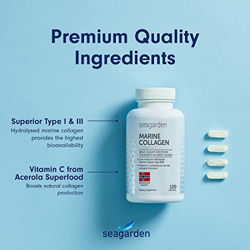 Seagarden Marine Collagen Capsules + Vitamin C | Collagen Peptides (Type I & III) SEAGARDENAu supplements