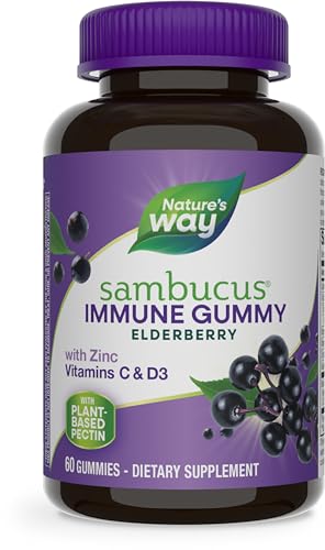 Nature's Way Sambucus Elderberry Immune Gummies, Daily Immune Support Nature's WayUS supplements
