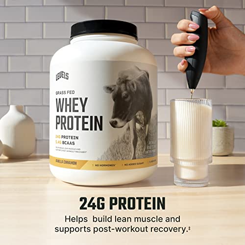 Levels Grass Fed 100% Whey Protein, No Hormones, Vanilla Cinnamon, 5LB Levels NutritionUS supplements