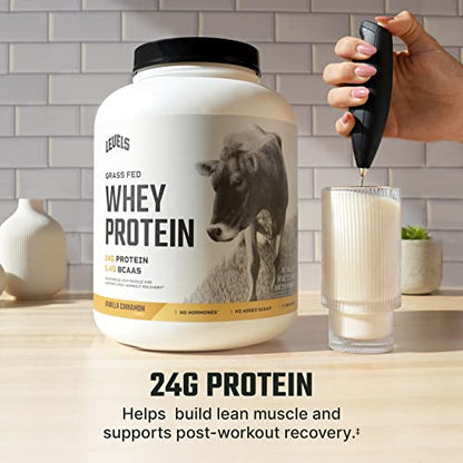 Levels Grass Fed 100% Whey Protein, No Hormones, Vanilla Cinnamon, 5LB Levels NutritionUS supplements