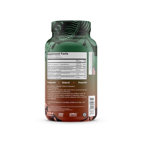 EarthNutri D3 + K2 Bone & Heart Health - 72 Trace Minerals, Vitamin D3 Vitashine, MENA EarthNutriUS supplements