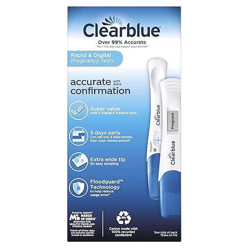 Clearblue Pregnancy Test Combo Pack, 10ct - Digital with Smart Countdown & Rapid ClearblueUS supplements