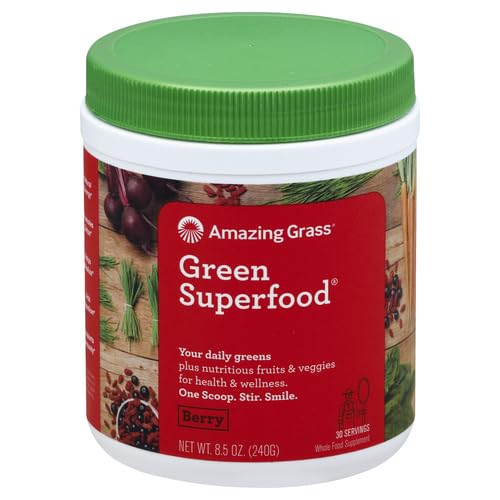 Amazing Grass Greens Blend Superfood: Super Greens Powder Smoothie Mix with Organic Amazing GrassUS supplements