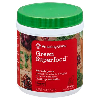 Amazing Grass Greens Blend Superfood: Super Greens Powder Smoothie Mix with Organic Amazing GrassUS supplements