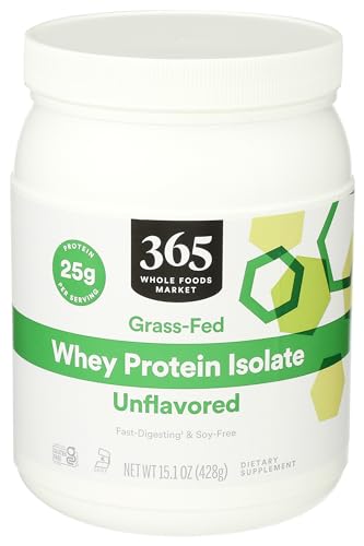 365 by Whole Foods Market, Unflavored Whey Protein Isolate, 15.1 Ounce 365 by Whole Foods MarketUS supplements