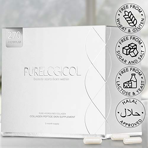 Collagen Supplement, Best Hydrolysed Collagen Peptides, 3 Months Supply for Younger Looking Skin PurelogicolUS supplements