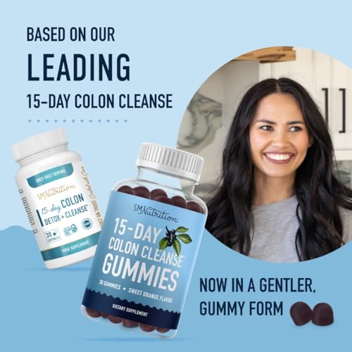 15 Day Colon Cleanse & Detox Gummies | Occasional Constipation & Bloating Relief SMNutritionUS supplements