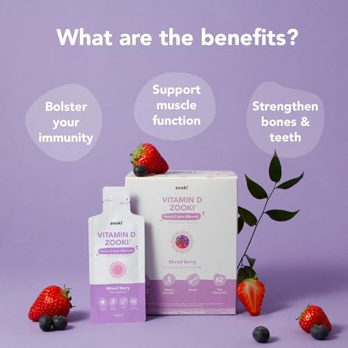 Zooki 3000iu Liposomal Vitamin D3 + K2 Liquid Sachets | 4X Higher Absorption Clinically Proven yourzookiAu supplements