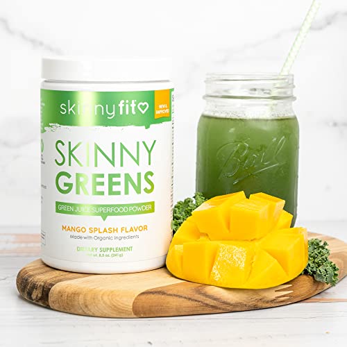 SkinnyFit Mango Splash Skinny Greens, Green Juice Superfood Powder, Natural Energy SkinnyFitUS supplements