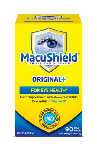MacuShield Original Plus Capsules - 90 Day Pack, Eye Health Food Supplement containing MacushieldUS supplements