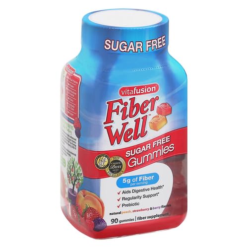 Vitafusion Fiber Well Sugar Free Fiber Supplement, Peach, Strawberry And Blackberry VitafusionUS supplements