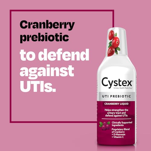 Cystex Urinary Tract Infection Support & Prevention - Cranberry Prebiotic Supplement with D-Mannose & Vitamin C for UTI Protection & Urinary Health Maintenance - 7.6 fl oz (Pack of 2) CystexAu supplements