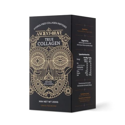 Ancient + Brave True Collagen 200g - Grass-Fed Bovine Collagen Powder - 100% Hydrolysed Collagen Peptides (Type 1) Ancient + BraveUS supplements