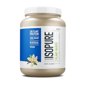 Isopure Vanilla Vegan Protein Powder, with Monk Fruit Sweetener & Amino Acids, Post Work IsopureUS supplements