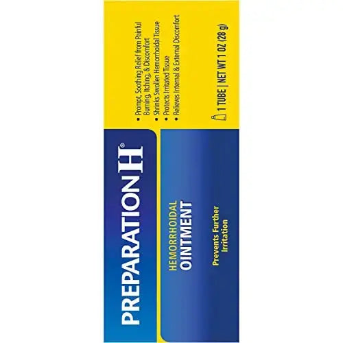 Preparation H Hemorrhoid Ointment, Itching, Burning and Discomfort Relief - 1 Oz Tube Preparation HAu supplements