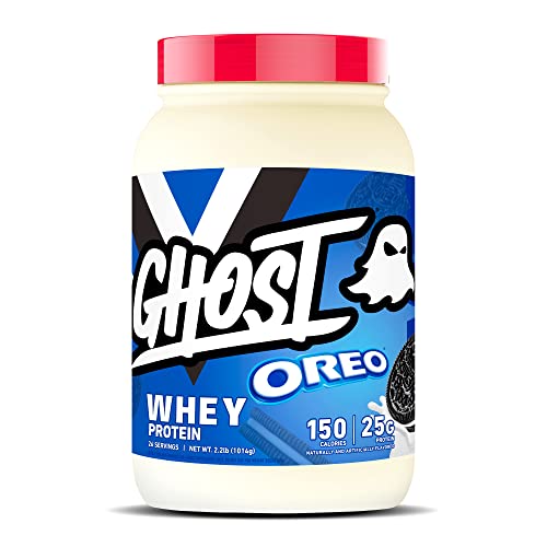 GHOST Whey Protein Powder, Oreo - 2LB Tub, 25G of Protein - Cookies & Cream Flavored GHOSTUS supplements
