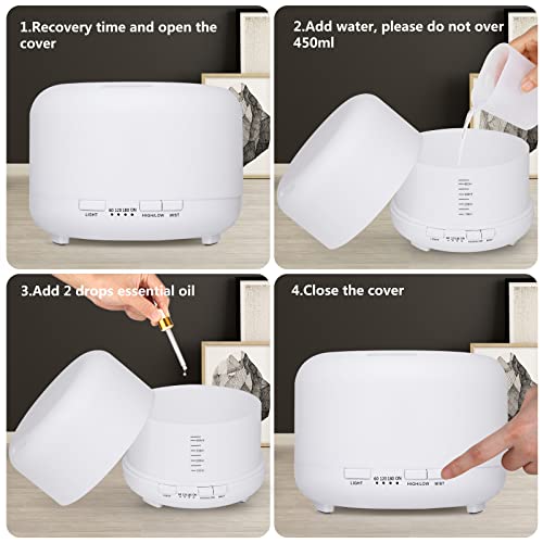Hianjoo 450ml Essential Oil Diffuser, Electric Aroma Ultrasonic Aromatherapy Fragrant Oil HianjooAu supplements