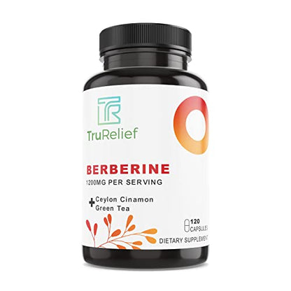 TR TRURELIEF Berberine 1200mg w/Ceylon Cinnamon & Green Tea - 120 Caps TR TRURELIEFUS supplements