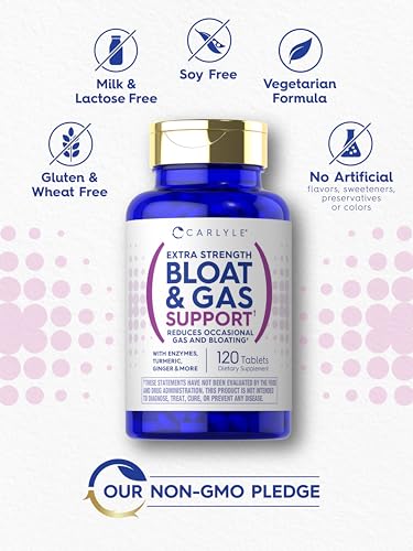 Carlyle Bloat & Gas Support for Men & Women | 120 Tablets | Extra Strength Pills | Supplement CarlyleAu supplements