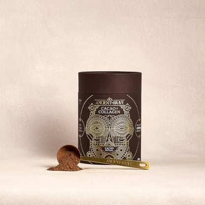 Ancient + Brave - Cacao + Collagen Powder 250g - Peruvian Raw Cacao Hot Chocolate with Grass-Fed Hydrolysed Bovine Collagen Ancient + BraveUS supplements