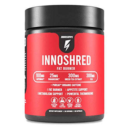 Inno Shred - Day Time Fat Burner | 100mg Capsimax, Grains of Paradise, Organic Caffeine InnoSuppsUS supplements