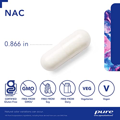Pure Encapsulations NAC 600 mg - NAC Supplement for Lung Health & Immune Support Pure EncapsulationsUS supplements