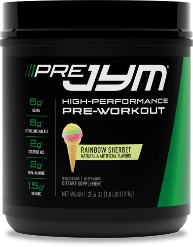 JYM Supplement Science Pre Jym Rainbow Sherbet, 30 Servings, Rainbow Sherbet JYM Supplement ScienceUS supplements