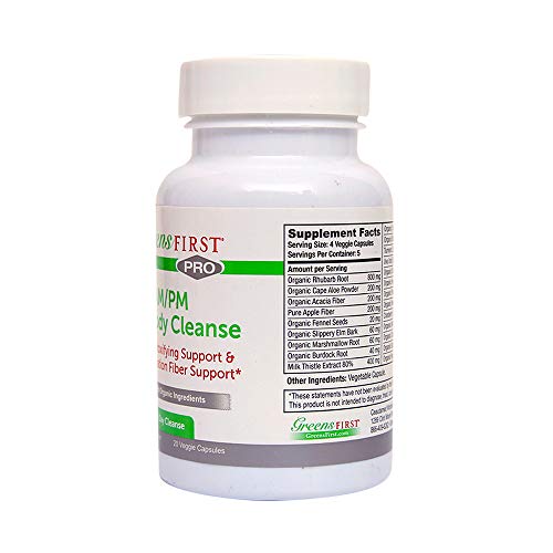 Greens First Full Body AM/PM Cleanse, 20 Veggie Capsules – Supplement for Natural Detox Greens FirstUS supplements