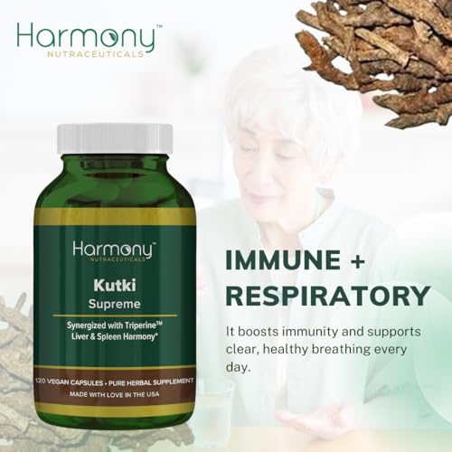 Kutki Supreme - Harmony Nutraceuticals Ayurvedic Medicine for Healthy Skin, Immune and Respiratory Systems - 120 Vegan Organic Capsules Harmony NutraceuticalsAu supplements