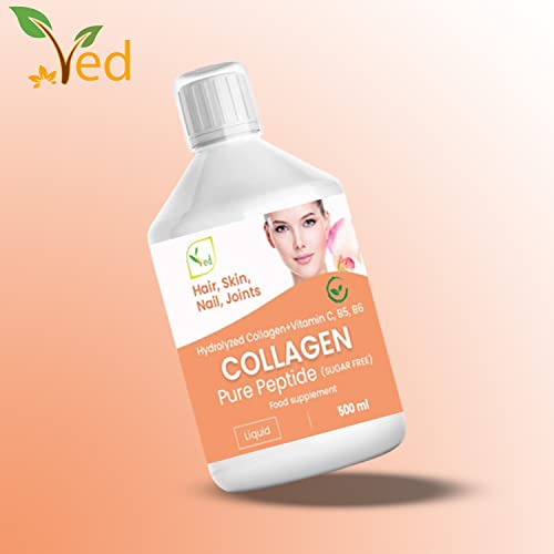 Liquid Collagen Peptides Supplement, Faster Absorption Dietary Hydrolyzed Drink VedAu supplements