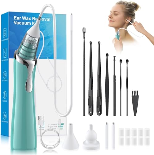 Ear Vacuum Wax Remover, Ear Wax Removal with 8 Pcs Ear Pick, Ear Wax GirugAu supplements
