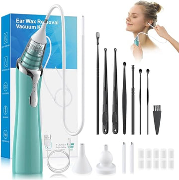Ear Vacuum Wax Remover, Ear Wax Removal with 8 Pcs Ear Pick, Ear Wax GirugAu supplements
