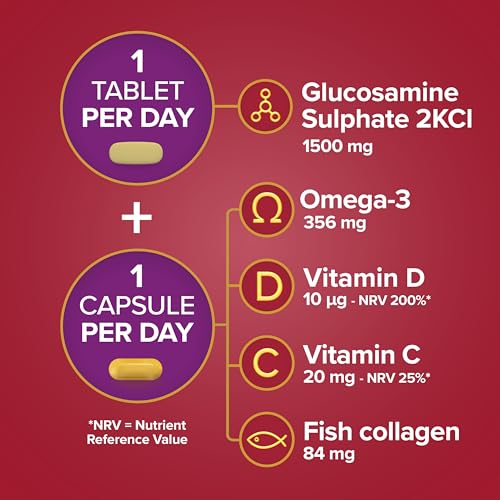 Seven Seas JointCare Max, With High-Strength Glucosamine plus Omega-3, Collagen Seven SeasUS supplements