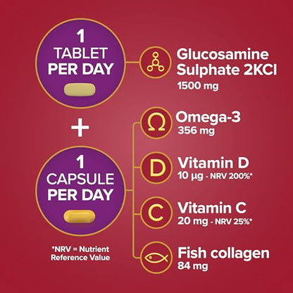 Seven Seas JointCare Max, With High-Strength Glucosamine plus Omega-3, Collagen Seven SeasUS supplements