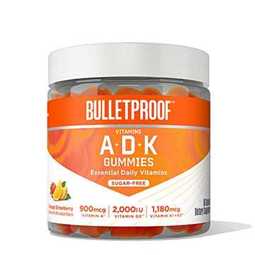 Bulletproof Sugar-Free Orange Strawberry Vitamins A+D+K Gummies, 60 Count, Keto BulletproofAu supplements