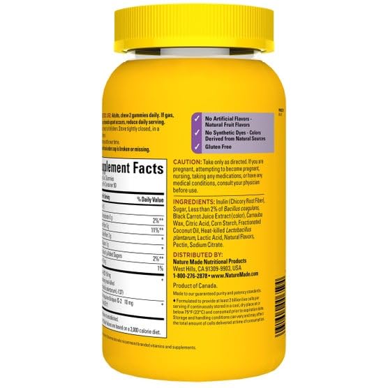 Nature Made Triple Action Biotic Gummy, 100 Gummies, Combined Prebiotic, Probiotic and PostBiotic, 50 Day Supply Nature MadeAu supplements