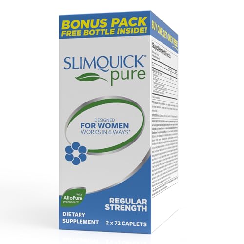 Slimquick Pure 3x Regular Strength Pills for Women to Help Achieve Weight Goals, Helps Metabolism SlimQuickUS supplements
