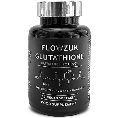 Glutathione Supplements Ultra High Strength 60 Easy to Swallow softgels with Added Vitamin C and Collagen FLOWZUKUS supplements