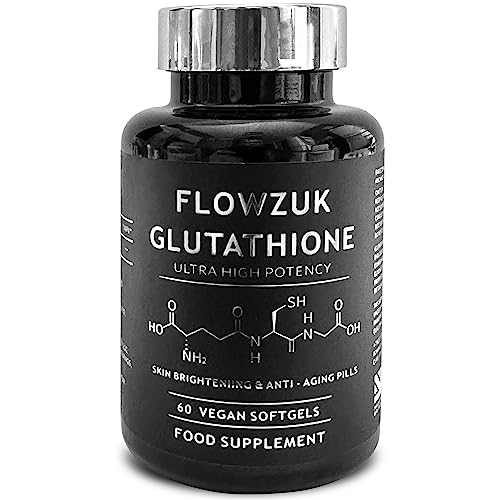 Glutathione Supplements Ultra High Strength 60 Easy to Swallow softgels with Added Vitamin C and Collagen FLOWZUKAu supplements