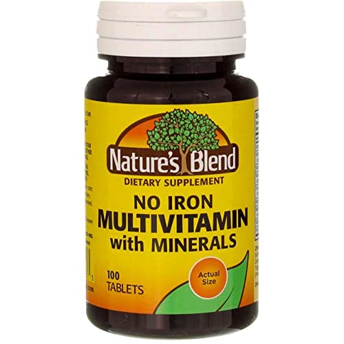 Nature's Blend Multiple Vitamin with Minerals No Iron 100 Tabs Nature's BlendAu supplements